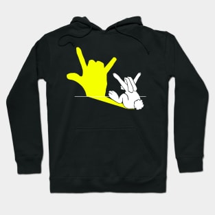 'Rabbit Love Hand Shadow' Adorable Bunny Gift Hoodie